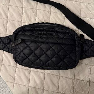 Quilted Navy MZ Wallace Belt Bag